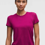 Lululemon  8 Train to Be Short-Sleeve Shirt in Magenta Purple Photo 0