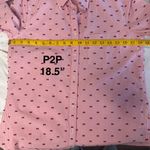 Gap Women’s Sz S Pink White Striped Textured Clip Dot Fitted Boyfriend Shirt Photo 11