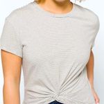 Lush Clothing Lush Striped Knot Front Crop Top Photo 1