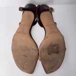 Kate Spade CHOCOLATE YELLOW WHITE LEATHER CAGE SLINGBACK SANDALS ITALY Size 10 Photo 9