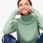 J.Crew green wool turtleneck sweater Photo 2
