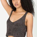 American Apparel  Sparkle Crop knit sweater Tank size S/XS stretchy chunky knit Photo 0
