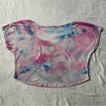 Workshop  Anchor Tie Dye Short Sleeve Crop Top in Pink/Blue/White - Size Medium Photo 9