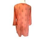 Peppermint Bay Swim Cover Up Womens XL Used Pullover Sequins Salmon Gray Photo 6