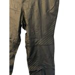 Lane Bryant LIVI  Black Ankle Pants Size 22/24 Black Faux Leather Moto Stretch Photo 10