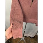 Victoria's Secret PINK Sherpa Fleece Quarter Zip Pullover Sweatshirt Cropped M Size M Photo 1