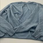 Michelle Mason Elegant Sky Blue V-Neck Sweater for Women Photo 15