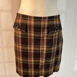 Michael Kors  Multicolor Wool Blend Back Zip Fully Lined Plaid Mini Skirt Size 8 Photo 0
