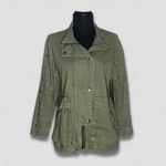 ZARA  Girls Parka Studded Cargo Jacket Military Green 11 12 Photo 1