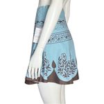 NWT Vintage Y2K Blue Brown Beaded Floral Mini Skirt Fairy 100% Cotton One Size Size undefined Photo 2