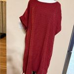 Soft Surroundings  Gauze Midi Linen Blend short sleeve remi shirt dress XL Maroon Photo 0