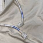 The Normal Brand Women’s Cream Cropped Cotton Terry Henley Hoodie size Small Photo 11