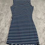 Vineyard Vines Performance Dress Womens Medium Blue Athleisure Nautical Striped Photo 1