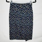 Maeve  by Anthropologie Size 0 Debra Navy Orange Faux Wrap Knit Pencil Skirt Photo 3