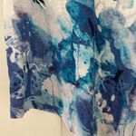 Chico's Chico’s Size 2 Watercolor‎ SupremelySoft Asymmetrical Side-Tie Tee  Large Photo 2