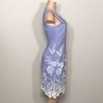Tahari blue embroidered scalloped lace dress. NWT Photo 7