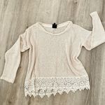 Nordstrom Bobeau Lace Trim Pullover Sweater Size M Photo 0