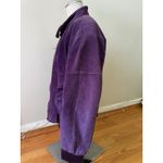 Starting Point Womens Purple Split Pig Skin Leather Bomber Jacket Vintage Size M Size M Photo 2
