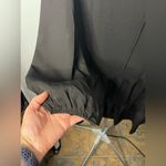 Molly Bracken Crewneck Long Puff Sleeve Black Mini Dress Medium Photo 7