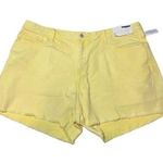 Arizona Jeans NWT Sunny Yellow Denim Cotton Cutoff Jean Shorts Plus Size 23 New Photo 0