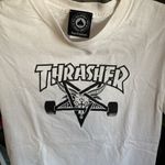 Thrasher White  Skategoat skateboarding tee  Photo 2