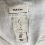 Joie  White Linen Button Front Top‎ Women's Small Crochet Trim Pocket Boho Blouse Photo 4