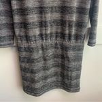 Lou & grey  Gray Striped Dropwaist Long Sleeve Mini Dress Photo 6