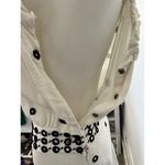 Anthropologie  LEIFNOTES White Black Mirror Dots Sleeveless Ruffles Maxi Dress 0 Photo 8