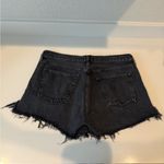 AGOLDE  Parker Jean Cut Off Shorts Trance Black Denim Distressed High Rise 33 Photo 4
