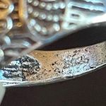 Cute black obsidian S925 silver ring size 7.5 Photo 7