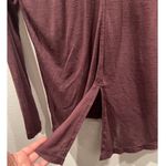 Free People The Gatsby Mesh Wine Long Sleeve V-Neck Tee Tunic Top Photo 5
