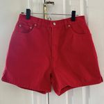 Bill Blass Vintage 90s  Red Denim High Waisted Shorts Photo 0