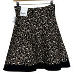 NWT Classic Concepts Mini Skirt Womens LP Brown Leopard Print Knit A Photo 2