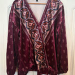 Suzanne Betro Burgundy Velvet Top Size 2X Photo 0