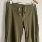Lucy Olive Green Crop Stretchy Athletic Pants Drawstring Yoga Loungewear Size XS Photo 1