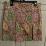 ninety skirt wrap around. ‎ Size 12. Cotton. Green pink white paisley. Photo 1