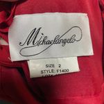 Vintage Y2k Beaded Evening Gown Maxi Dress Halter Neck Empire Waist Red Womens 0 Photo 9