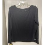 Women’s GAPFit Cropped Long Sleeve Tee in Black Photo 4
