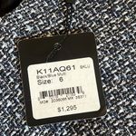 St. John  Tweed‎ V-Neck A-Line Dress Black Blue Multi Size 6 NWT Photo 6