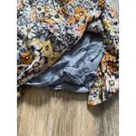 American Eagle Dainty Floral Puff Sleeve Fit & Flare Ruffle Gray Mini Dress Medium Cottagecore Photo 3