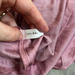 None Long Sleeve Satin Crewneck TShirt Pink Size Medium Photo 3