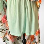 Revamped Women's Light Aqua Green Floral Maxi Dress XS | EUC Photo 8