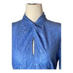 Saylor  Periwinkle Blue Lace Long Puff Sleeve High Twist Neck‎ Jayme Dress Size S Photo 5