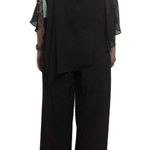 MSK Black Formal Rhinestone Sleeve Jumpsuit Sz L NWT Size L Photo 11
