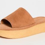 Vince Palley Brown Suede Textured Gumsole Platform Sandals 7.5 Photo 1
