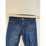Little Prince Jeans Womens 30" Straight Leg Stretch Raw Hem Travel Concert Blue Photo 7