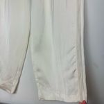 ZARA NWT  The Masculine Low Rise Satin Effect Pants Sz XL Ivory Wide Leg Photo 6