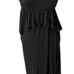 Soma  Size Large Black Maxi Tank Style Stretchy Comfort Jersey Ruffle Waist Photo 0