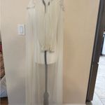 RARE VTG 50s MCM Carillon Sheer Nylon Chiffon Nightgown Robe White Bridal Sz 36 Photo 3