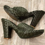 Anthropologie  Paola Ferri green woven heels Photo 0